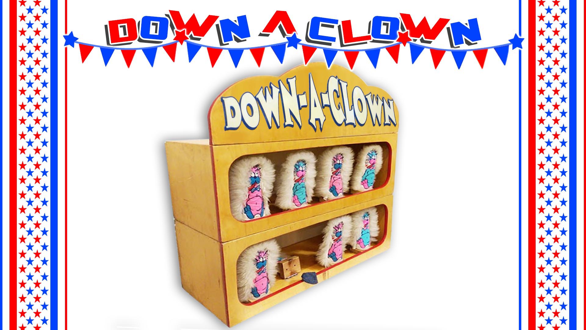 down a clown carnival game